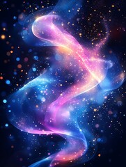 Abstract glowing swirls cosmic background