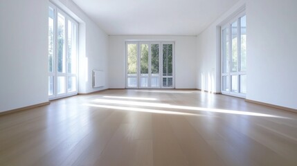 Bright, Empty Minimalist Interior Space Design