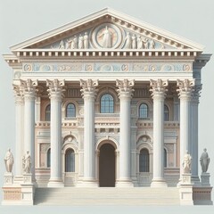 Fototapeta premium Neoclassical of whites creams an