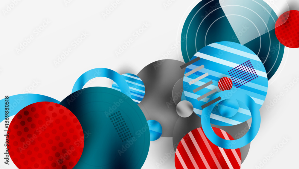 Poster Abstract background - layered geometric shapes with smooth gradients and transparency