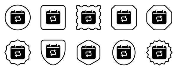 Editable vector repeat calendar event icon. Part of a big icon set family. Perfect for web and app interfaces, presentations, infographics, etc