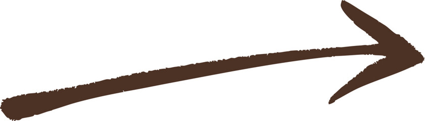 茶色手書き矢印