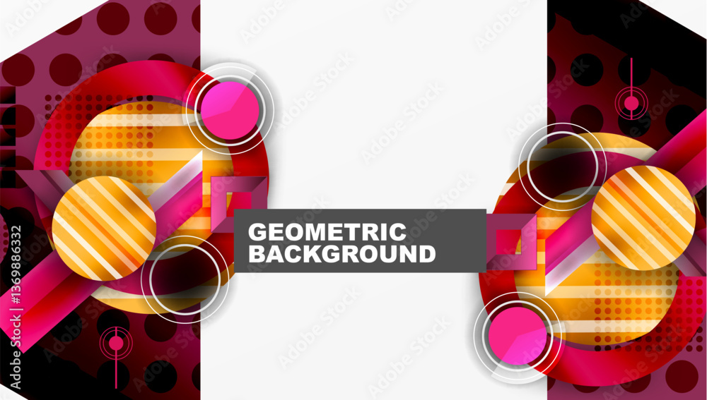 Poster Dynamic complex geometric abstract background