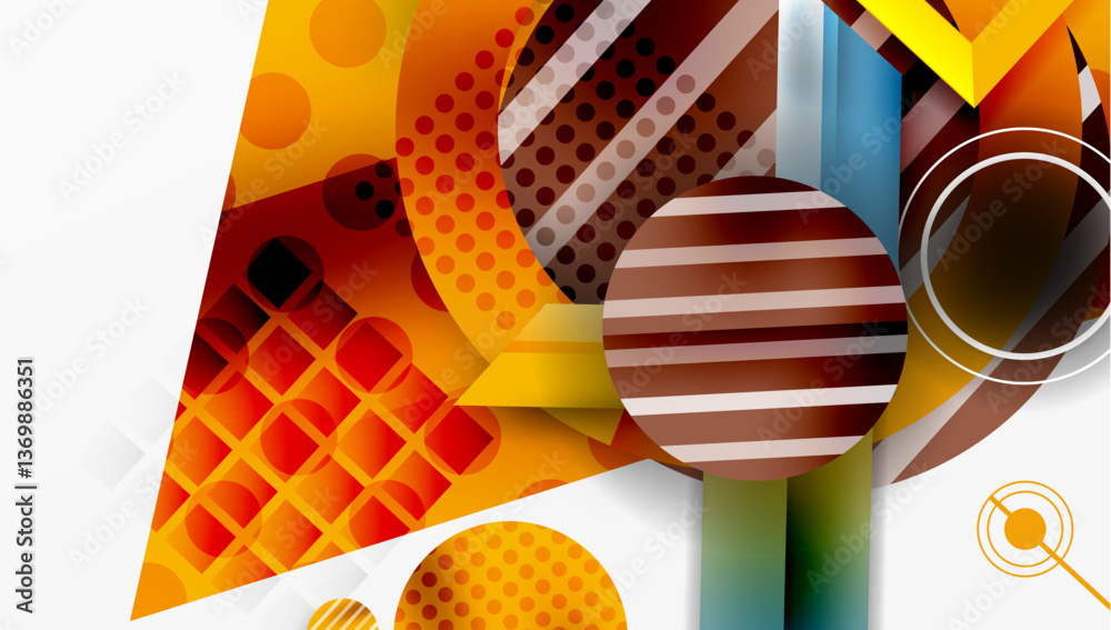 Poster Dynamic complex geometric abstract background