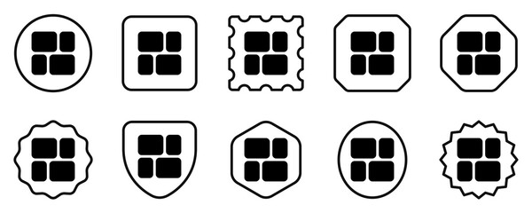 Editable vector mason grid icon. Part of a big icon set family. Perfect for web and app interfaces, presentations, infographics, etc