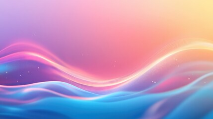 Fototapeta premium Soft Waves of Colorful Light Flowing Together in a Dreamy Abstract Background for Creative Projects and Visual Designs