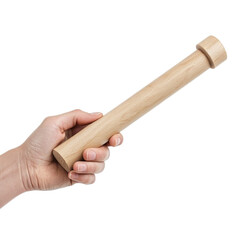 Wooden Hand Hold on transparent background