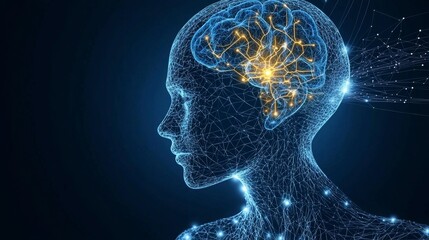 Fototapeta premium Bridging the Gap: How AI Mimics Human Cognitive Processes.
