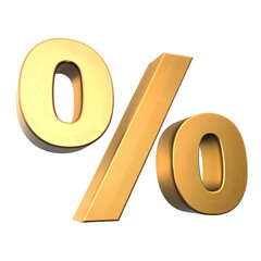 gold percent symbol