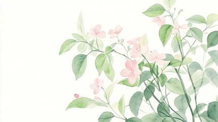 Delicate Pink Blossoms on Branches