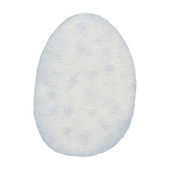 Pale Blue Irregular Easter Egg. High quality illustration for Easter decoration