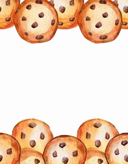 Obraz premium こんがり焼けたクッキーが並んでいる