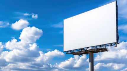 Empty Billboard Against Blue Sky Overview