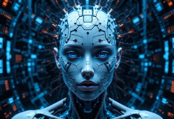 Artificial Intelligence and Generative AI in a Conceptual Image of Modern Technologies