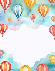 カラフルな気球の背景