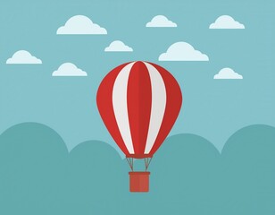 Obraz premium 大きな気球のイラスト