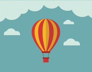 大きな気球のイラスト