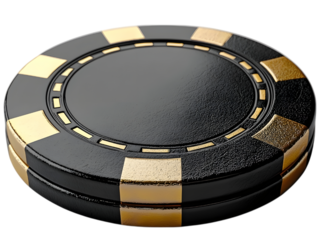 Elegant metallic casino poker chip