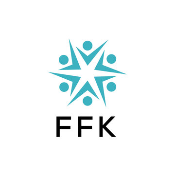 FFK creative minimalist letter logo.