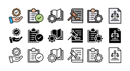 REGULATION.icon set with multiple style education cost, student loan, university, education, diploma, scholarship,