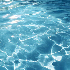 Fototapeta premium Sparkling Blue Water Texture Ocean Sea Pool Surface