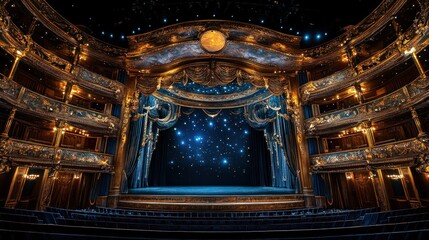 Obraz premium Magnificent Theater Stage: A Night Under the Stars