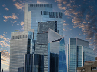 City of London skyscrapers at Bishopsgate, the financial heart of London