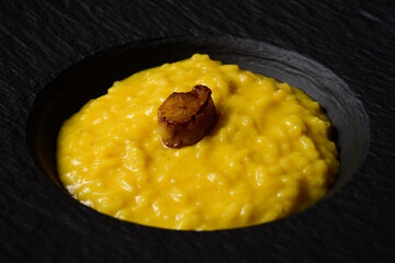Risotto alla Milanese Creamy Yellow Rice with Saffron and Bone Marrow