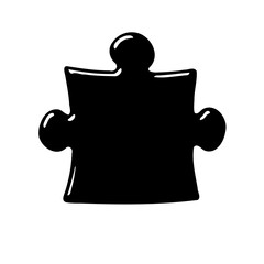 Obraz premium Monochrome Puzzle Piece of the Connecting Concept