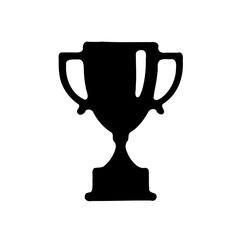 Simple Black Trophy Silhouette Isolated Design