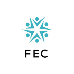 FEC creative minimalist letter logo.