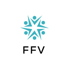 FFV creative minimalist letter logo.