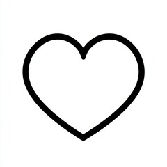 Simple black outline heart graphic on white background (1)