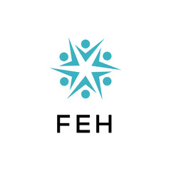 FEH creative minimalist letter logo.