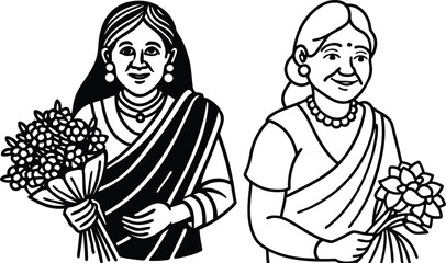 Festive Diwali Flowers A Bouquet To Coloring page