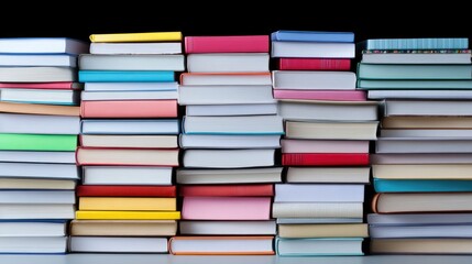 Stacked colorful books