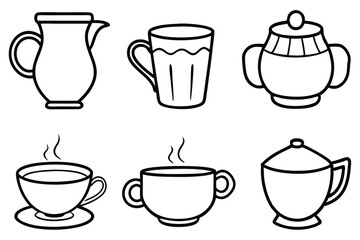 Chai line art illustration with intricate details and design (1)