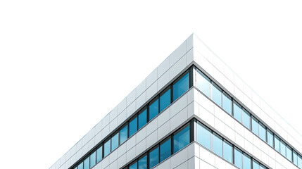 Architectural Harmony: A sleek modern building, showcasing geometric precision and minimalist design, its clean lines and glass windows reflecting the sky, embodying modern architecture.