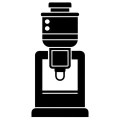 High-Quality Water Dispenser Silhouette Vector  Icon White Background.