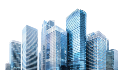 Modern Metropolis: A dynamic shot of a cityscape features a collection of high-rise buildings, representing the heart of business, innovation, and urban growth.