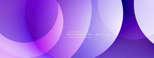 Layered circular shapes in vivid colors form a gradient-rich abstract design with smooth transitions, depth effects, and a modern, futuristic aesthetic