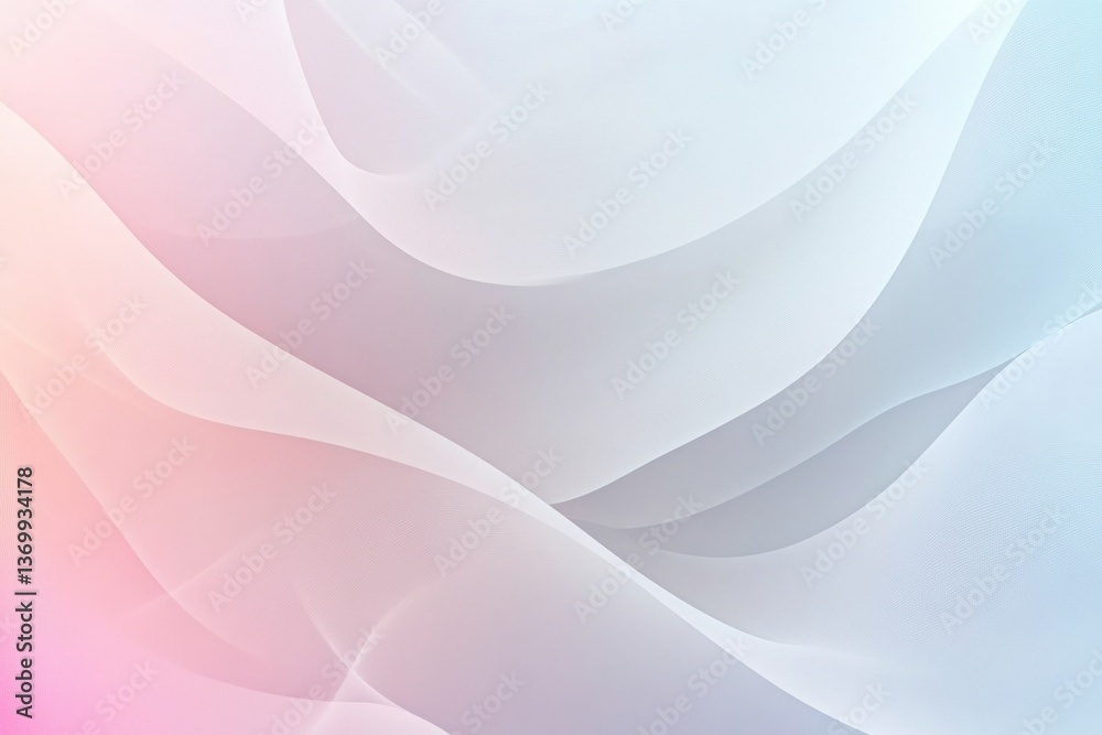 Poster Soft flowing curves on a pastel gradient creating a clean abstract minimalist background design for modern aesthetics