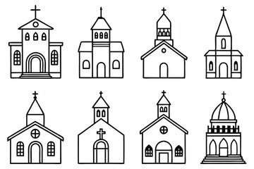 Chapel line art illustration for modern book cover (3)