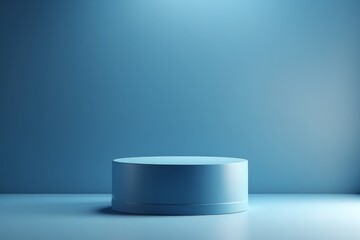 Minimalist luxury podium blue pedestal for product showcase