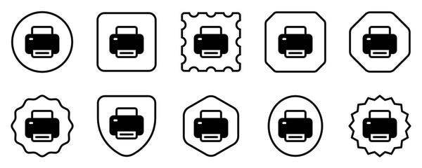 Editable vector print printer icon. Part of a big icon set family. Perfect for web and app interfaces, presentations, infographics, etc