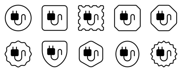 Editable vector charger cable icon. Part of a big icon set family. Perfect for web and app interfaces, presentations, infographics, etc