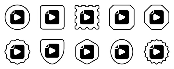 Editable vector multimedia file icon. Part of a big icon set family. Perfect for web and app interfaces, presentations, infographics, etc