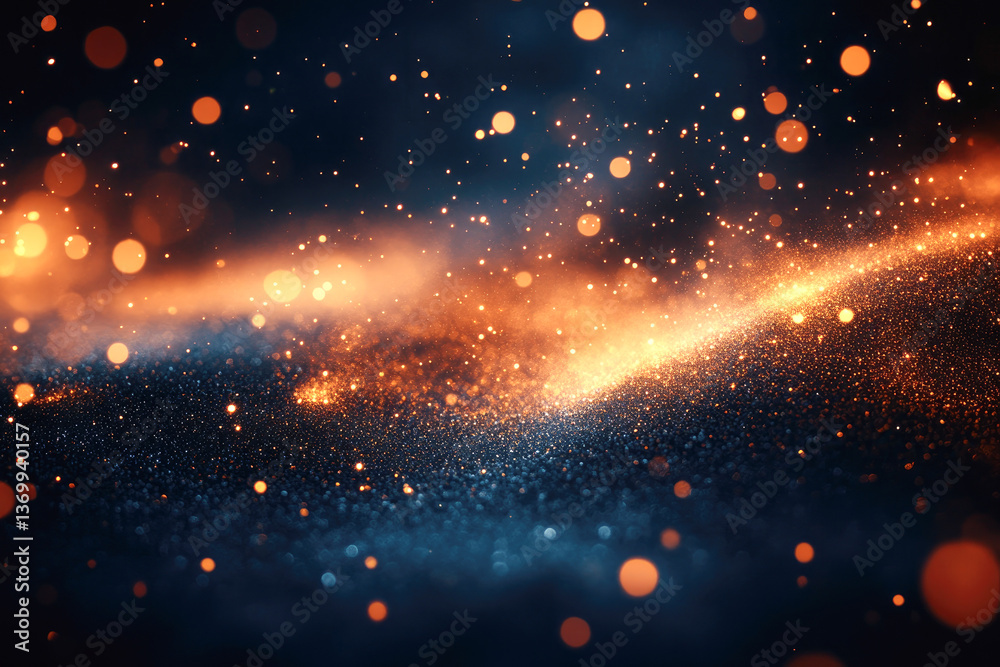 Poster a mesmerizing display of sparkling particles creating an enchanting atmosphere of dynamic energy and