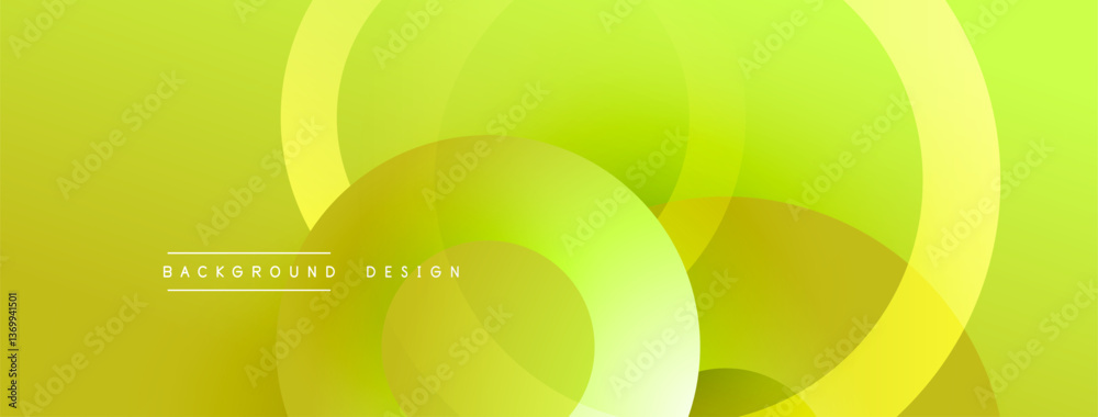 Poster Layered circular shapes in vivid colors form a gradient-rich abstract design with smooth transitions, depth effects, and a modern, futuristic aesthetic