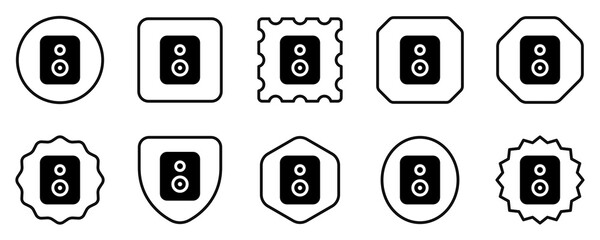 Editable vector loudspeaker amplifier icon. Black, transparent white background. Part of a big icon set family. Perfect for web and app interfaces, presentations, infographics, etc
